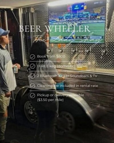 The ultimate mobile beer tap trailer that brings everyone’s favorite ice-cold brews to weddings, reunions, tailgates, birthday parties, and more. Wherever she rolls, the fun follows! We are now booking for June! 
https://smokerfriendlywv.com/beer-wheeler/ 

@theladyshaywv 
#ShopLocal #SmokerFriendlyWV